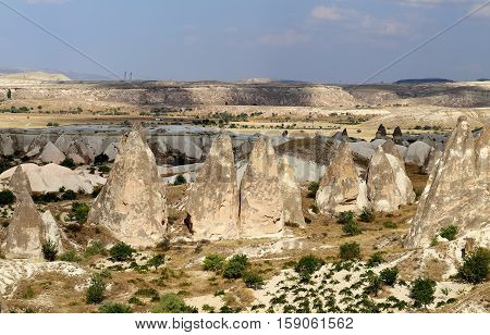Excellent photo Mountains from tuff in Cappadocia in Turkey