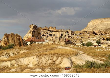 Excellent photo Mountains from tuff in Cappadocia in Turkey