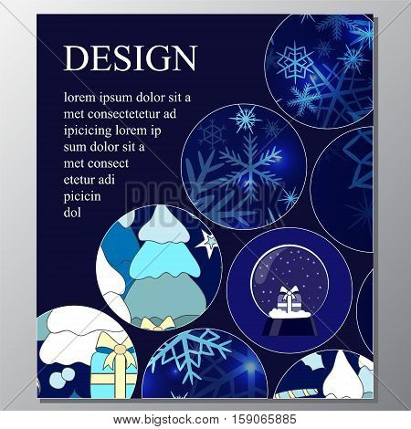 stock vector background. template for card cover poster. doodle christmas pattern