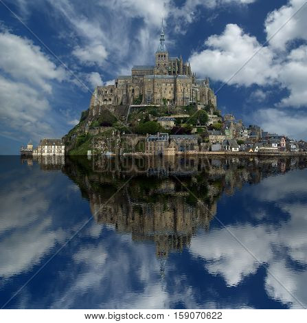Mont Saint-michel, Normandy, France--one Of The Most Visited Tourist Sites In France. Designated As