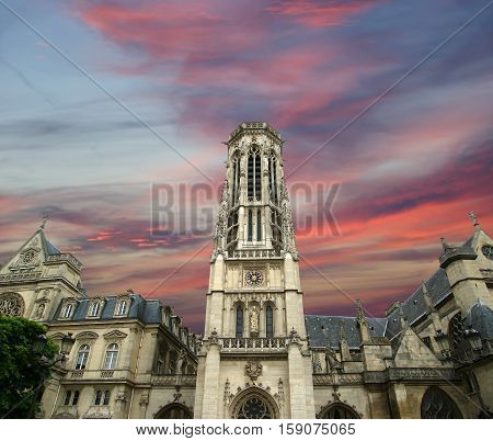 The Church of Saint-Germain-l'Auxerrois in the city of Paris France