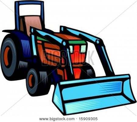 Front loader.Vector illustration