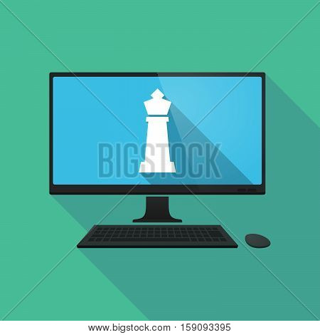 Long Shadow Pc With A  King   Chess Figure
