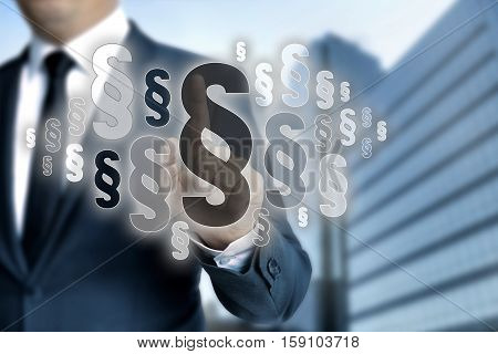 Paragraphs are selected by businessman concept picture