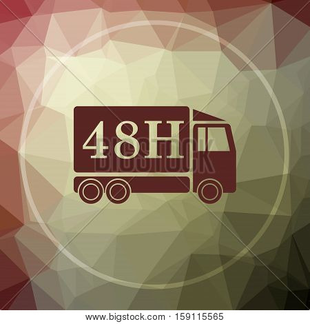 48H Delivery Truck Icon