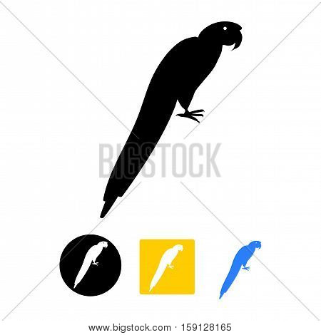 Parrot icon - isolated on a white backgroun