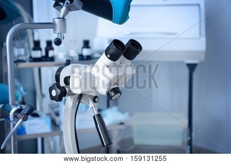Colposcope in gynecological room