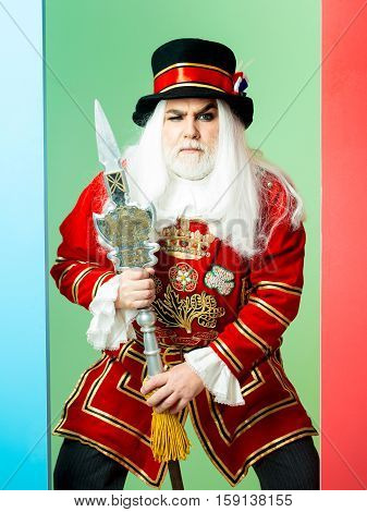 Frown Senior Man Beefeater