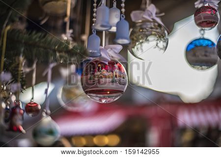 Typical Christmas market in Bolzano, Alto Adige in Italy