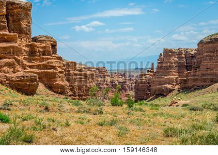 View Over Sharyn Or Charyn Canyon, Kazakhstan