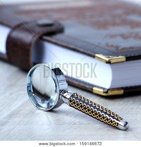 The Clothbound Notebook And Stationery Magnifier With Incrustata