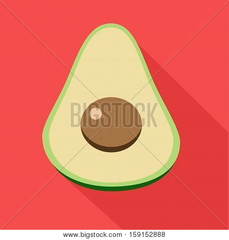 Avocado flat icon food fruit vector art.