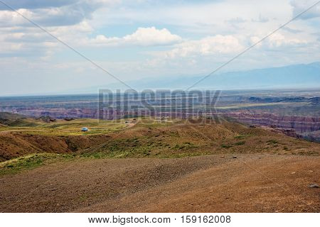 View Over Sharyn Or Charyn Canyon, Kazakhstan