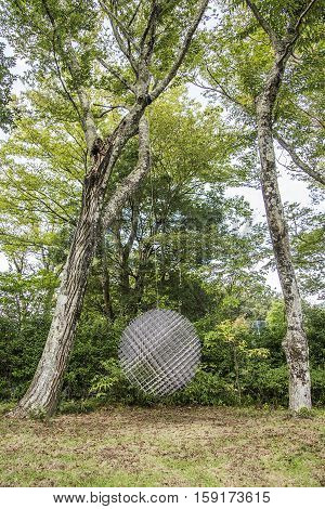 HAKONE, JAPAN - OCTOBER 4, 2016: Detail from Hakone open air museum in Japan. Museum featuring over a thousand sculptures and works of art.
