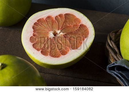 Raw Green Organic Citrus Pummelo Fruit