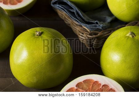 Raw Green Organic Citrus Pummelo Fruit