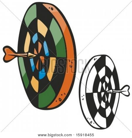 Darts board. Vector illustration