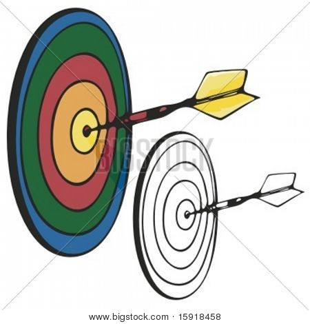 Darts board. Vector illustration