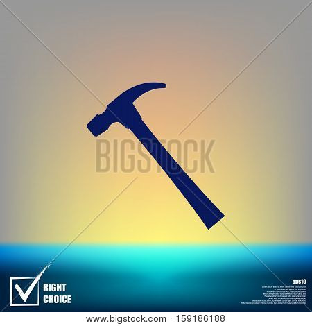 Hammer Flat Style Vector Icon