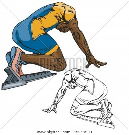 Sprinter vector illustration.