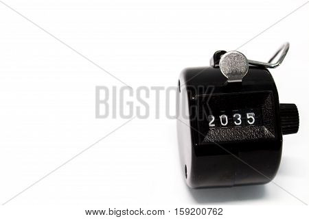 Year 2035 Counter on isolated white background