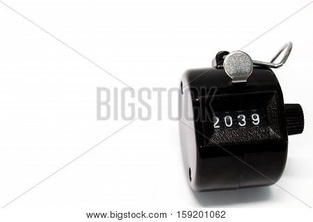 Year 2039 Counter on isolated white background