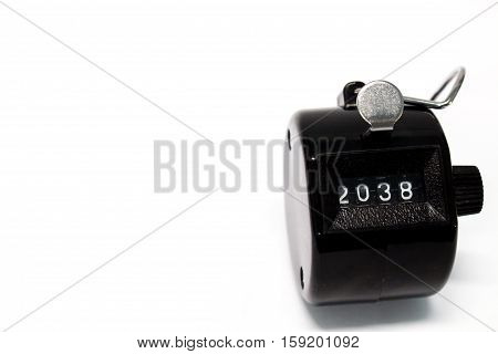 Year 2038 Counter on isolated white background