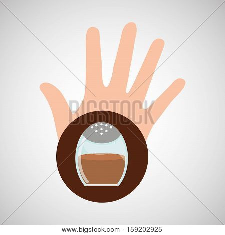 hand and cinnamon icon vector illustration eps 10