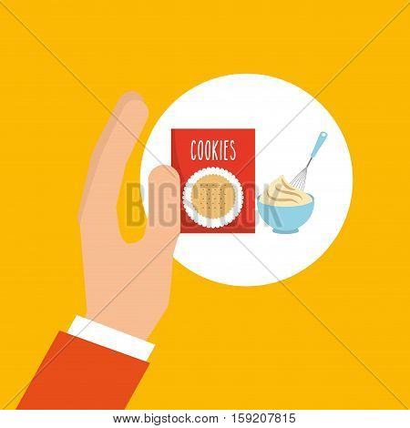 bakery cooking hand cookie mix vector illustration eps 10