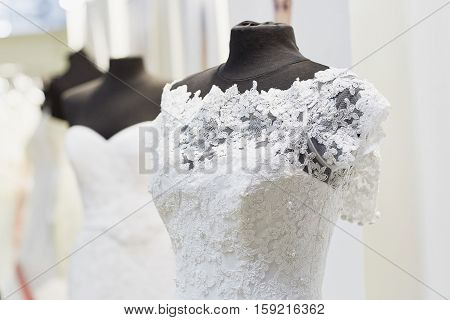 Beautiful Wedding Dresses On A Mannequins