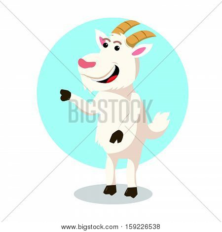goat character cartoon eps10 vector illustration design