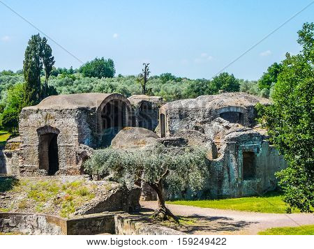 Hdr Villa Adriano Ruins In Tivoli