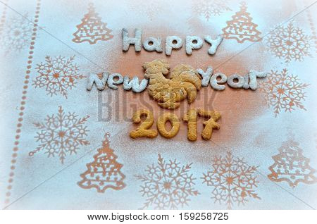 Background - New Year 2017 biscuits New Year, baking