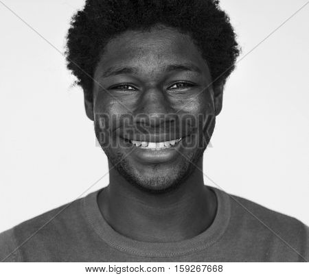 Man Cheerful Studio Portrait Concept