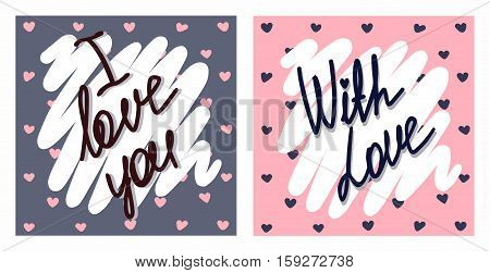 Pretty and lovely vector handwritten greetings cards
