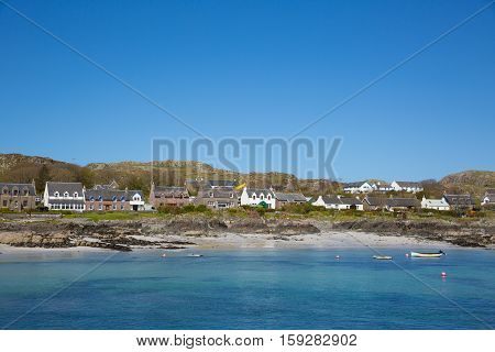 Iona Scotland uk Inner Hebrides Scottish island off the Isle of Mull west coast of Scotland a popular tourist destination known for the abbey