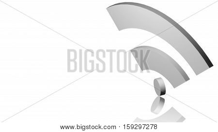 Wi-Fi network icon. White symbol with white background
