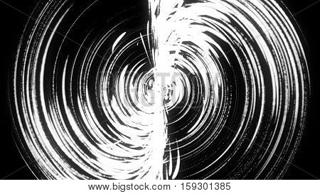 Abstract background with swirl particles. black and white Art background