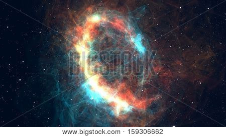 Approximation to the fantastic and colorful nebula. Realistic Galaxy Milky Way