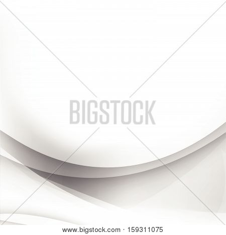 Abstract background light grey curve and wave element vector illustration eps10