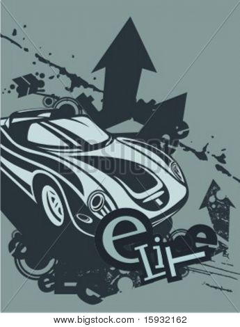 Auto pozadí série ve stylu Grunge. Zkontrolovat své portfolio o mnohem víc této série, stejně jako t
