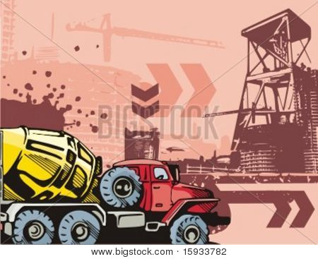 建設トラック バック グラウンド シリーズ。カントーもはるかに多くこのシリーズの私のポートフォリオをチェックします。