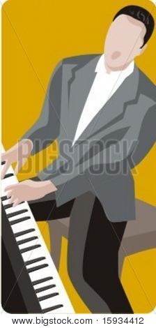 음악가 벡터 일러스트 레이 션 시리즈. 음악가입니다. 우리가이 시리즈의 더 많은 대 한 내 포트폴리오를 확인