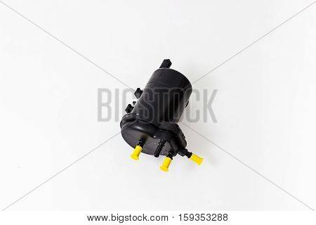 Fuel filter. Isolate on white background. Auto Parts. Spare parts.