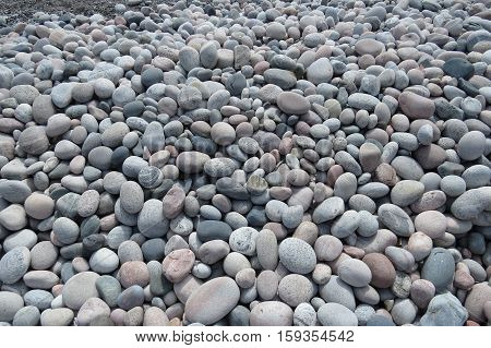 Pebbles beach background, Superior lake, Ontario, Canada