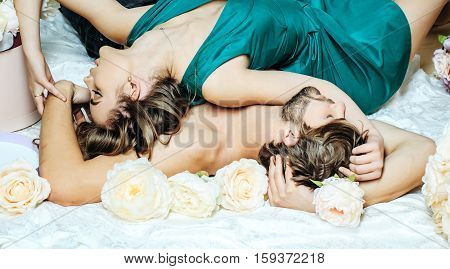 Sexy Couple Lovers On Floor