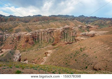 View Over Sharyn Or Charyn Canyon, Kazakhstan