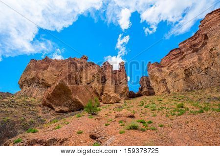 View Over Sharyn Or Charyn Canyon, Kazakhstan