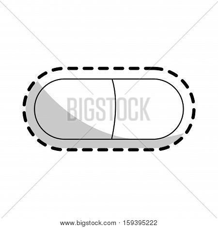 Protein supplement icon. Healthy bodybuilding nutrition and fitness theme. Isolated design. Vector illustration