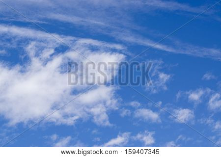 Blue sky with white cloud close up stock image Kolkata Calcuatta West Bengal India